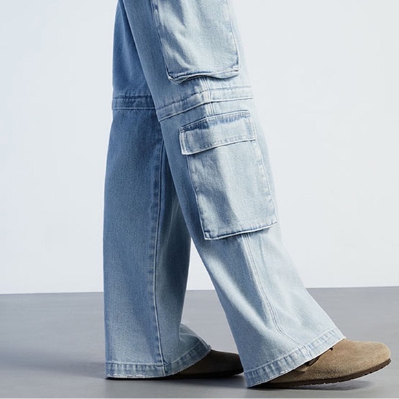 NWT PacSun Light Blue Zip Off Low Rise Puddle Jeans - Picture 6 of 16